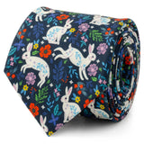Floral Rabbit Men's Tie - Cufflinks.com - Flyclothing LLC
