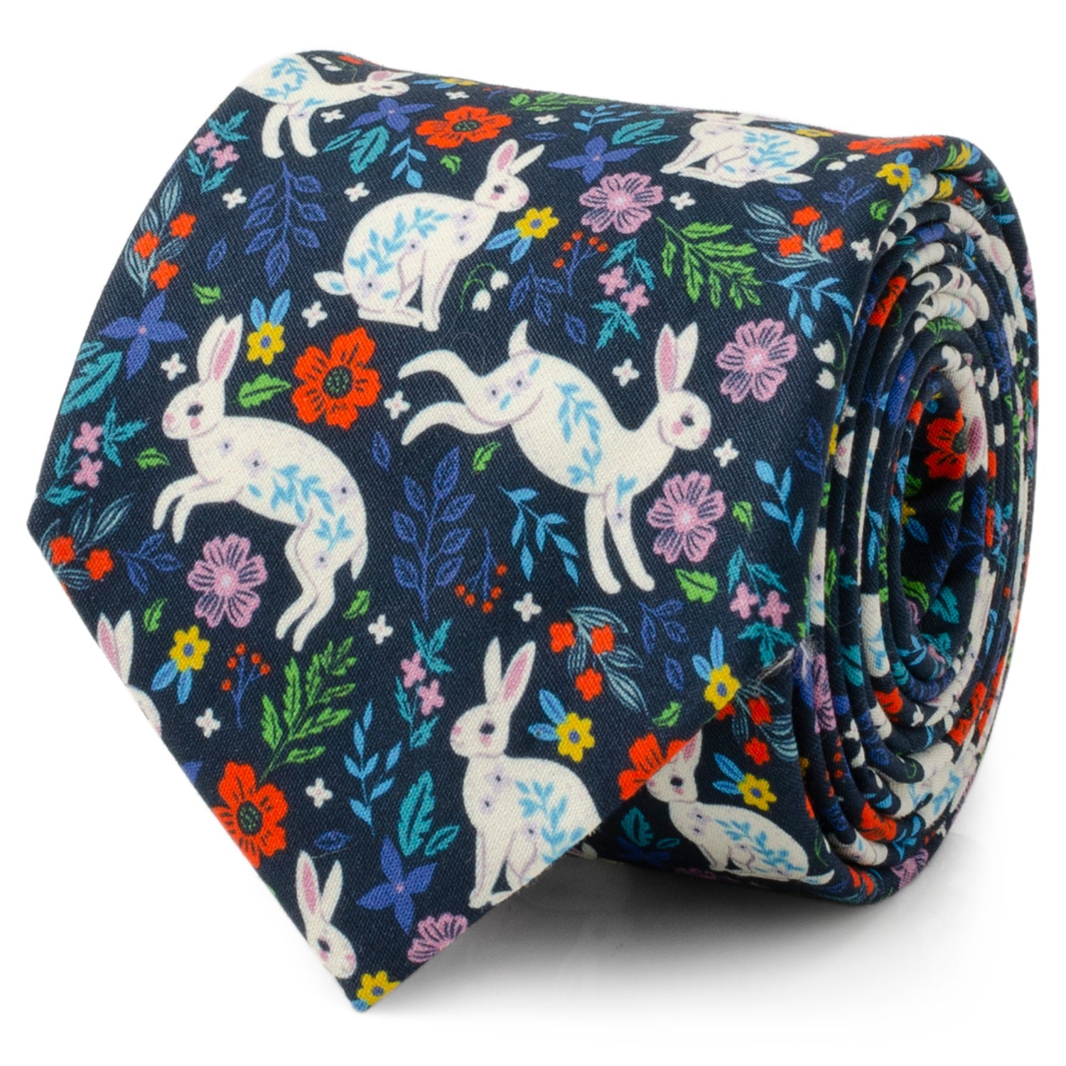 Floral Rabbit Men's Tie - Cufflinks.com - Flyclothing LLC