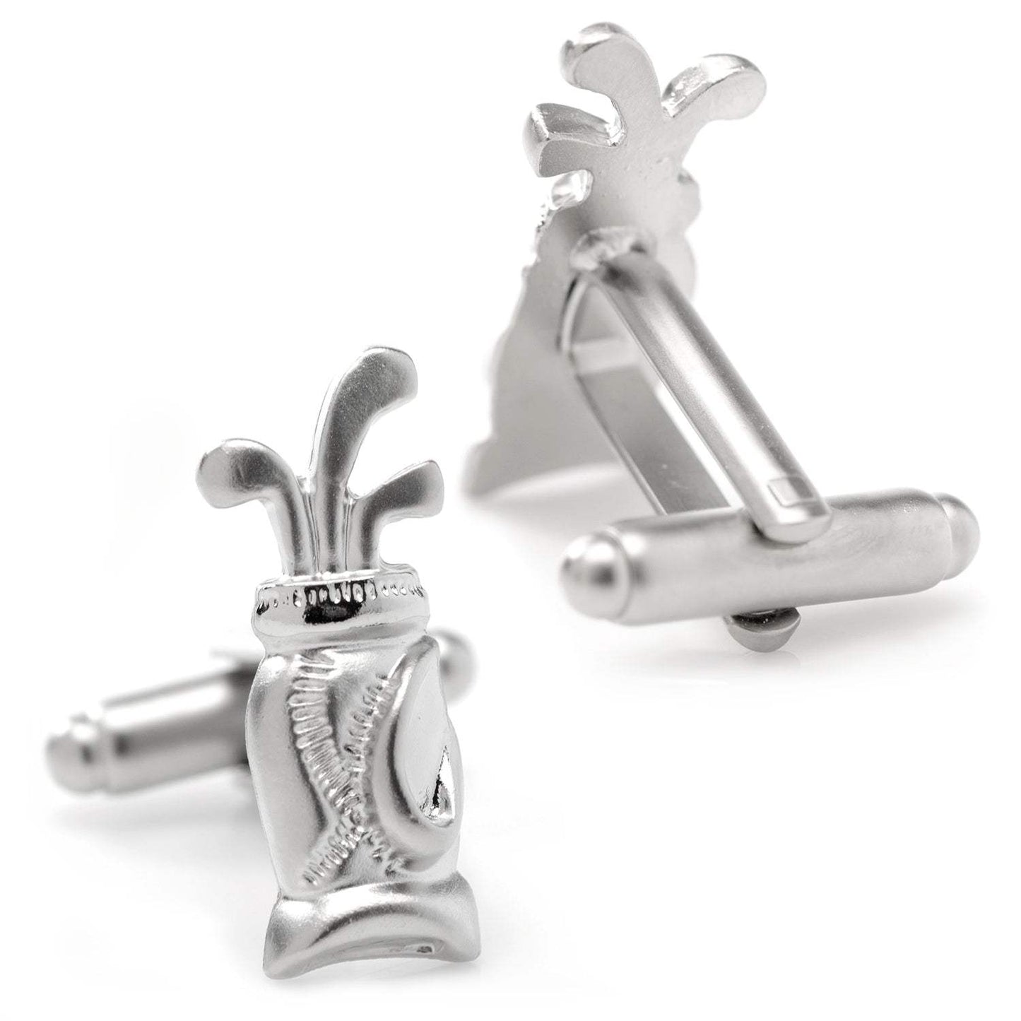 Plated Golf Bag Cufflinks - Cufflinks.com - Flyclothing LLC