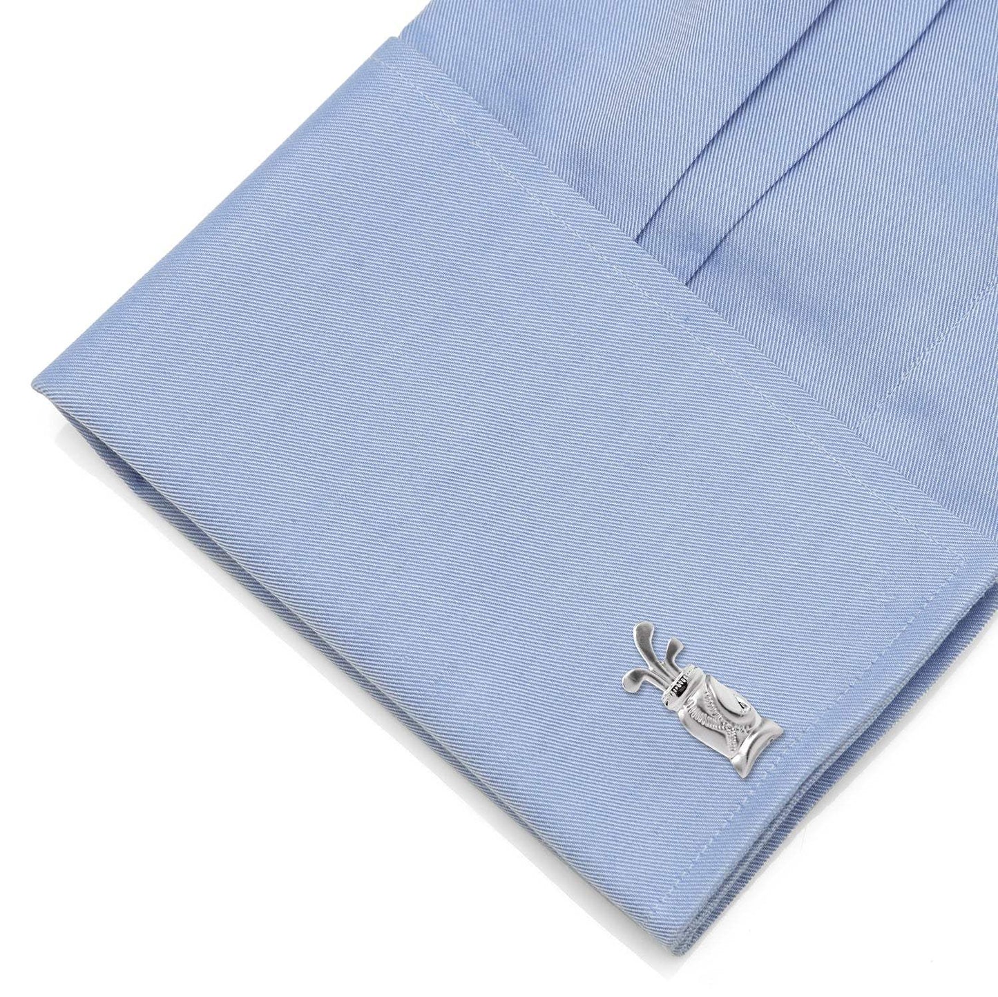 Plated Golf Bag Cufflinks - Cufflinks.com - Flyclothing LLC