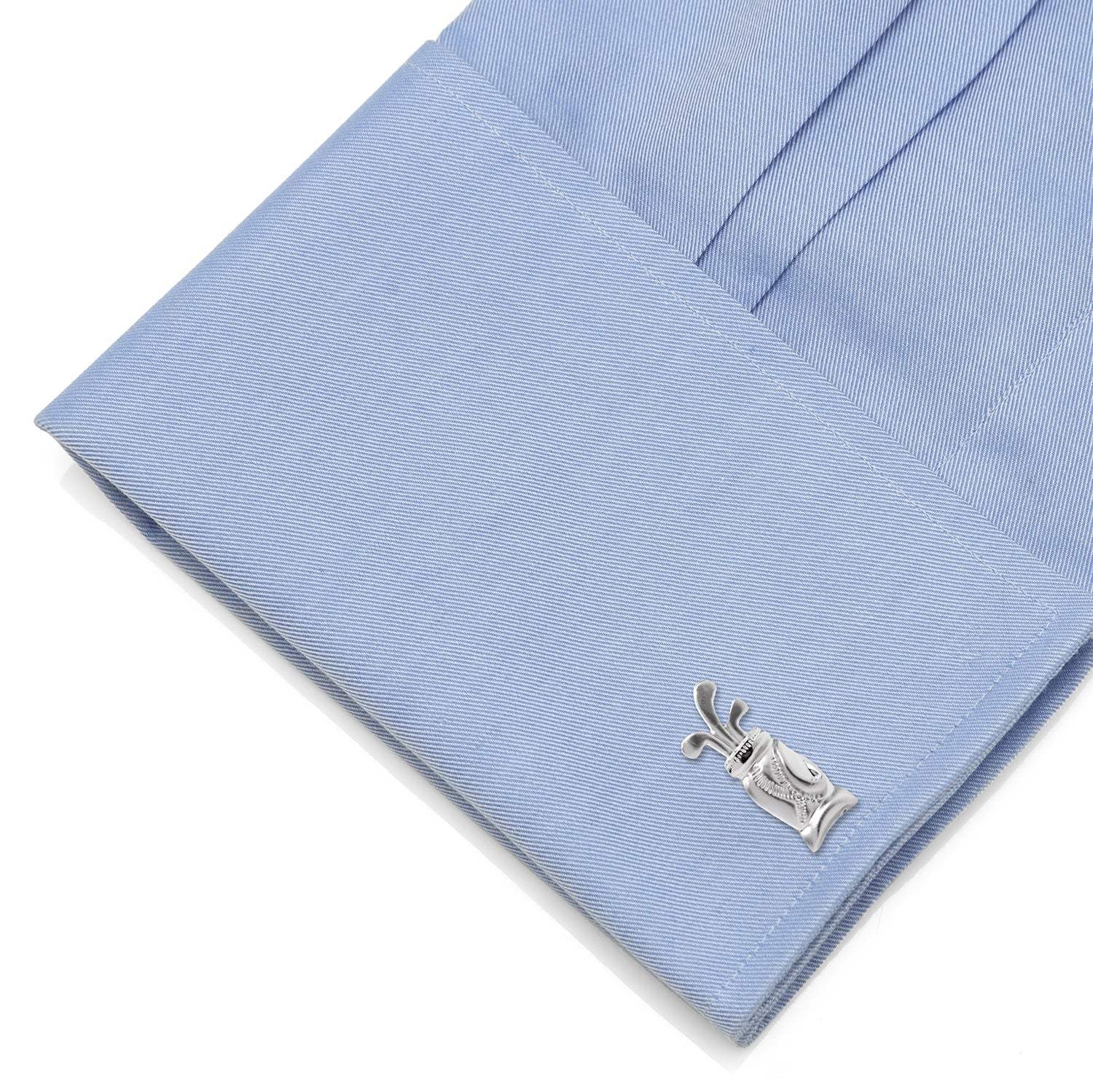 Plated Golf Bag Cufflinks - Cufflinks.com - Flyclothing LLC