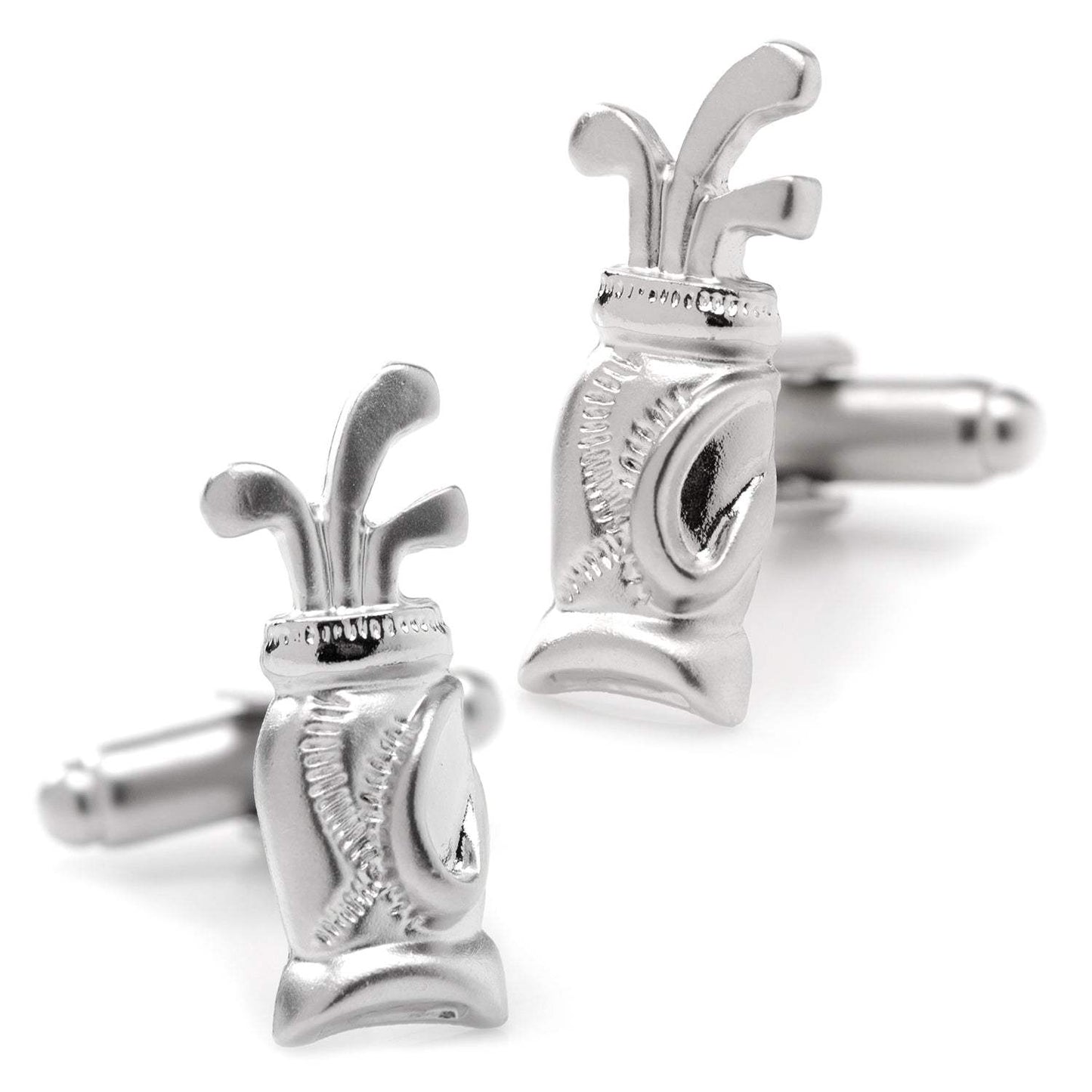 Plated Golf Bag Cufflinks - Cufflinks.com - Flyclothing LLC