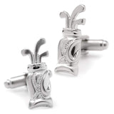 Plated Golf Bag Cufflinks - Cufflinks.com - Flyclothing LLC