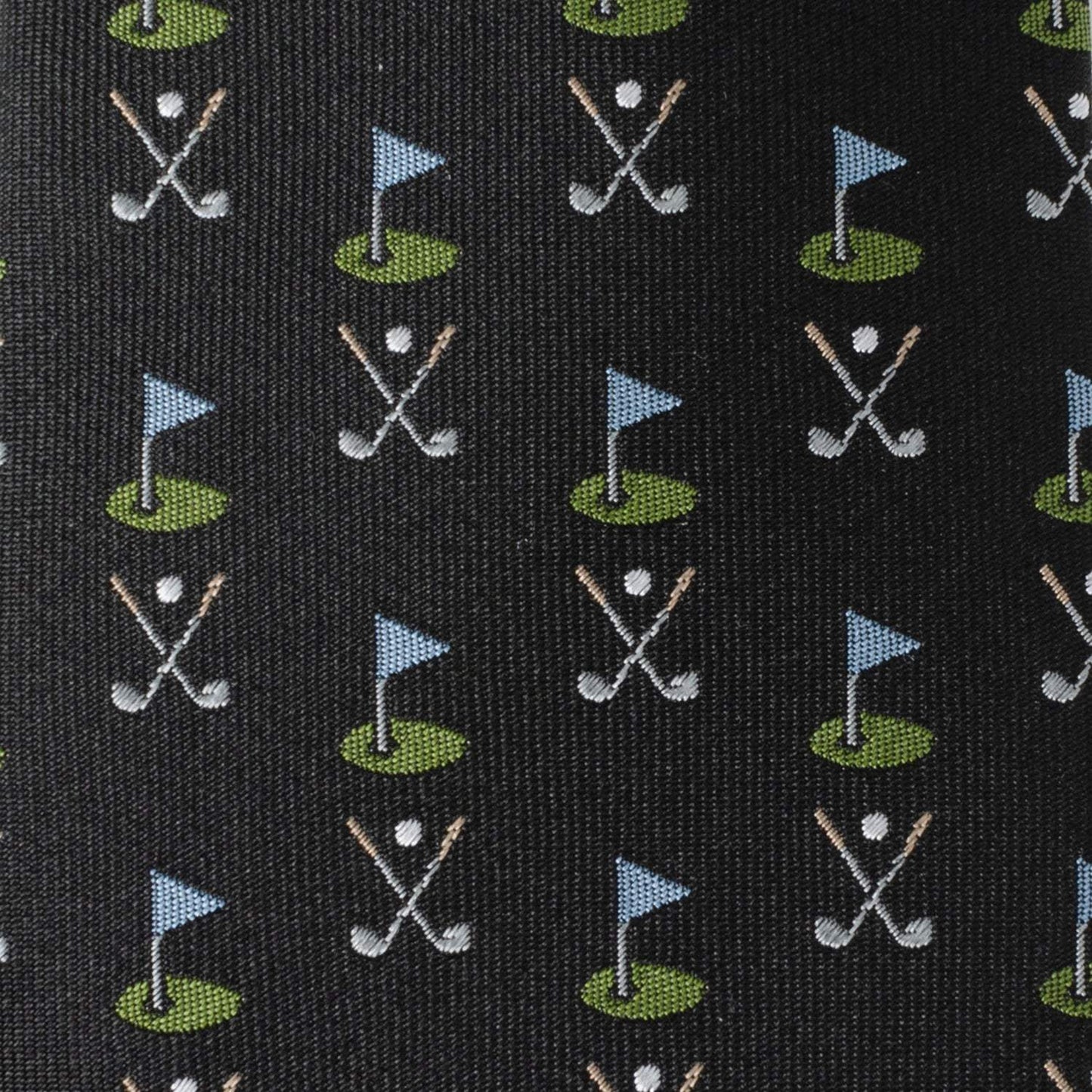 Golf Course Black Silk Men's Tie - Cufflinks.com - Flyclothing LLC