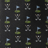 Golf Course Black Silk Men's Tie - Cufflinks.com - Flyclothing LLC