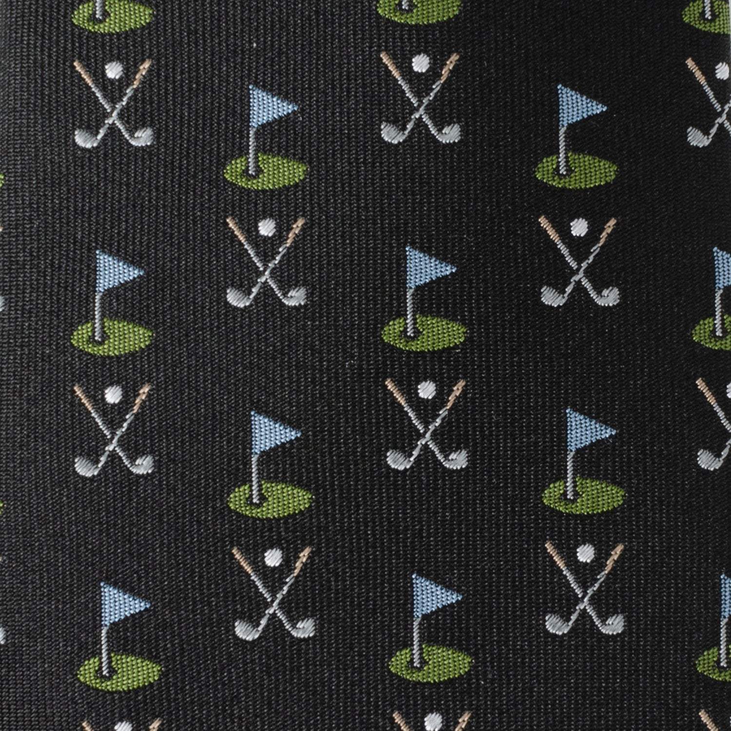 Golf Course Black Silk Men's Tie - Cufflinks.com - Flyclothing LLC