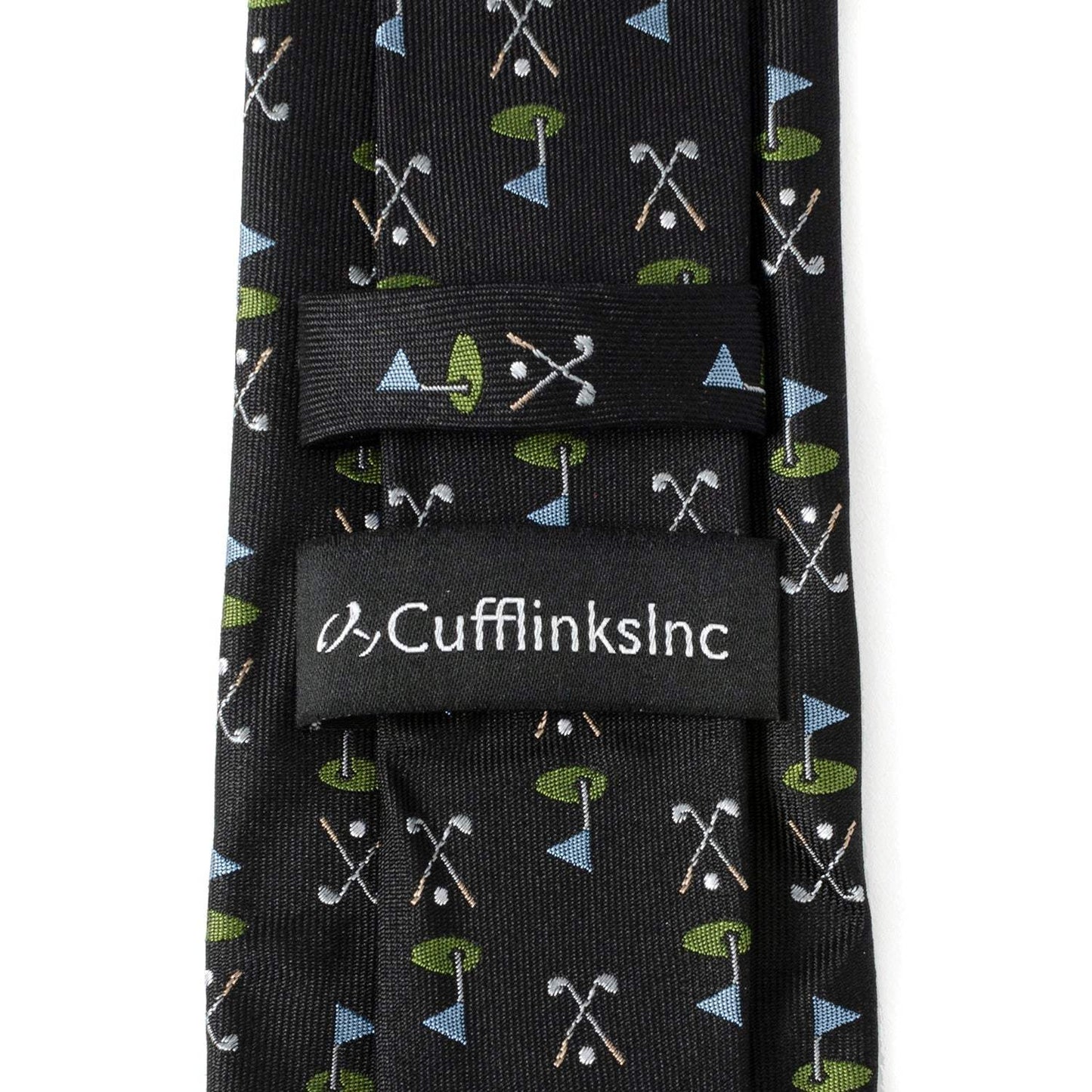 Golf Course Black Silk Men's Tie - Cufflinks.com - Flyclothing LLC