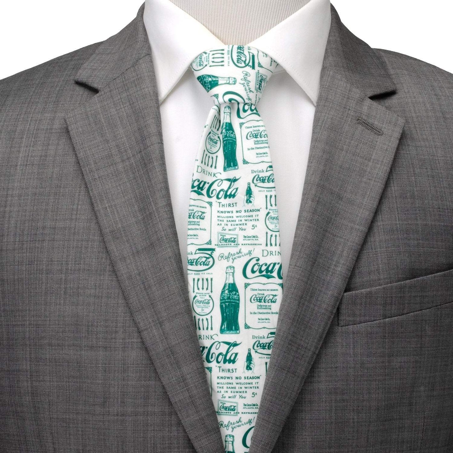 Coca-Cola Green Bottle Men's Tie - Cufflinks.com - Flyclothing LLC