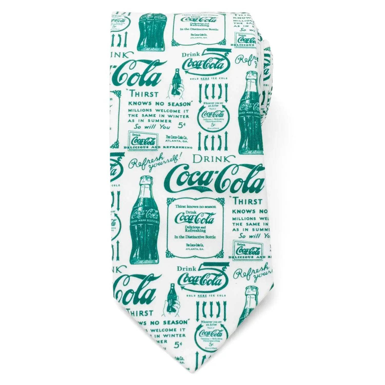 Coca-Cola Green Bottle Men's Tie - Cufflinks.com - Flyclothing LLC