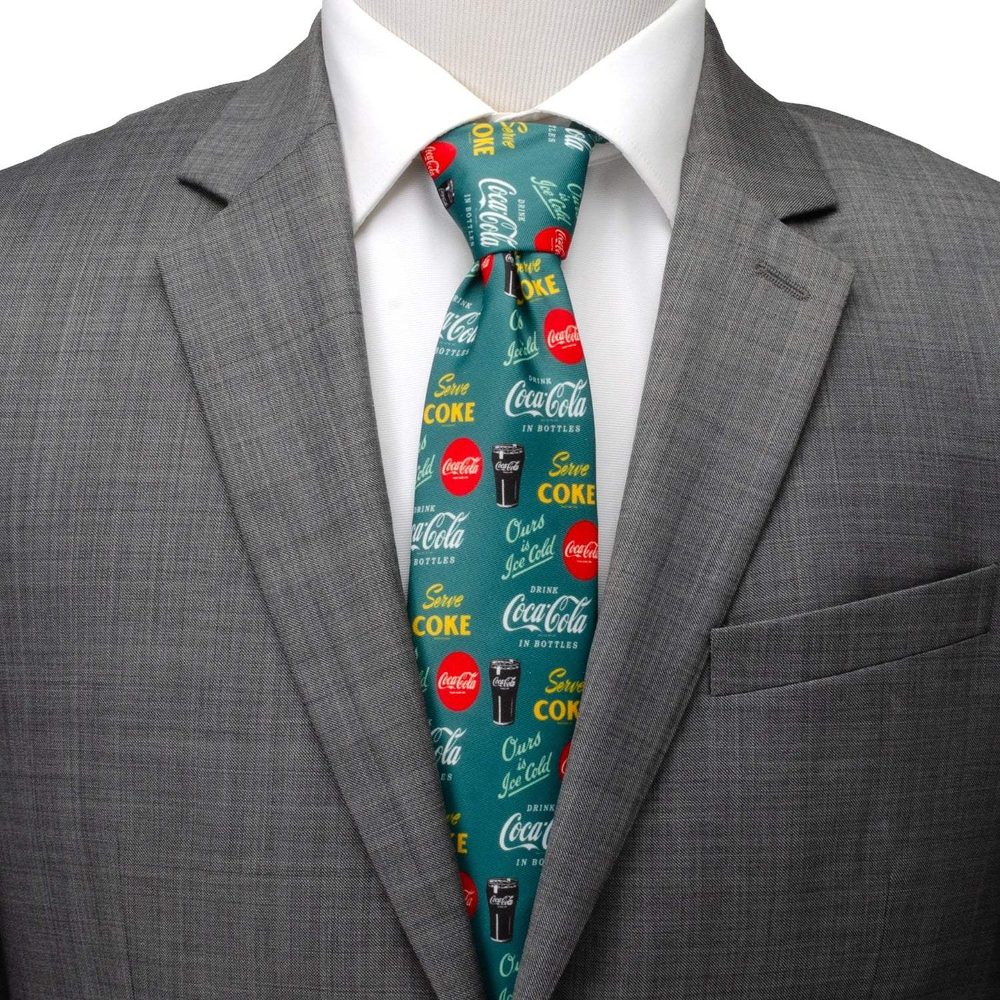 Coca-Cola Green Men's Tie - Cufflinks.com - Flyclothing LLC