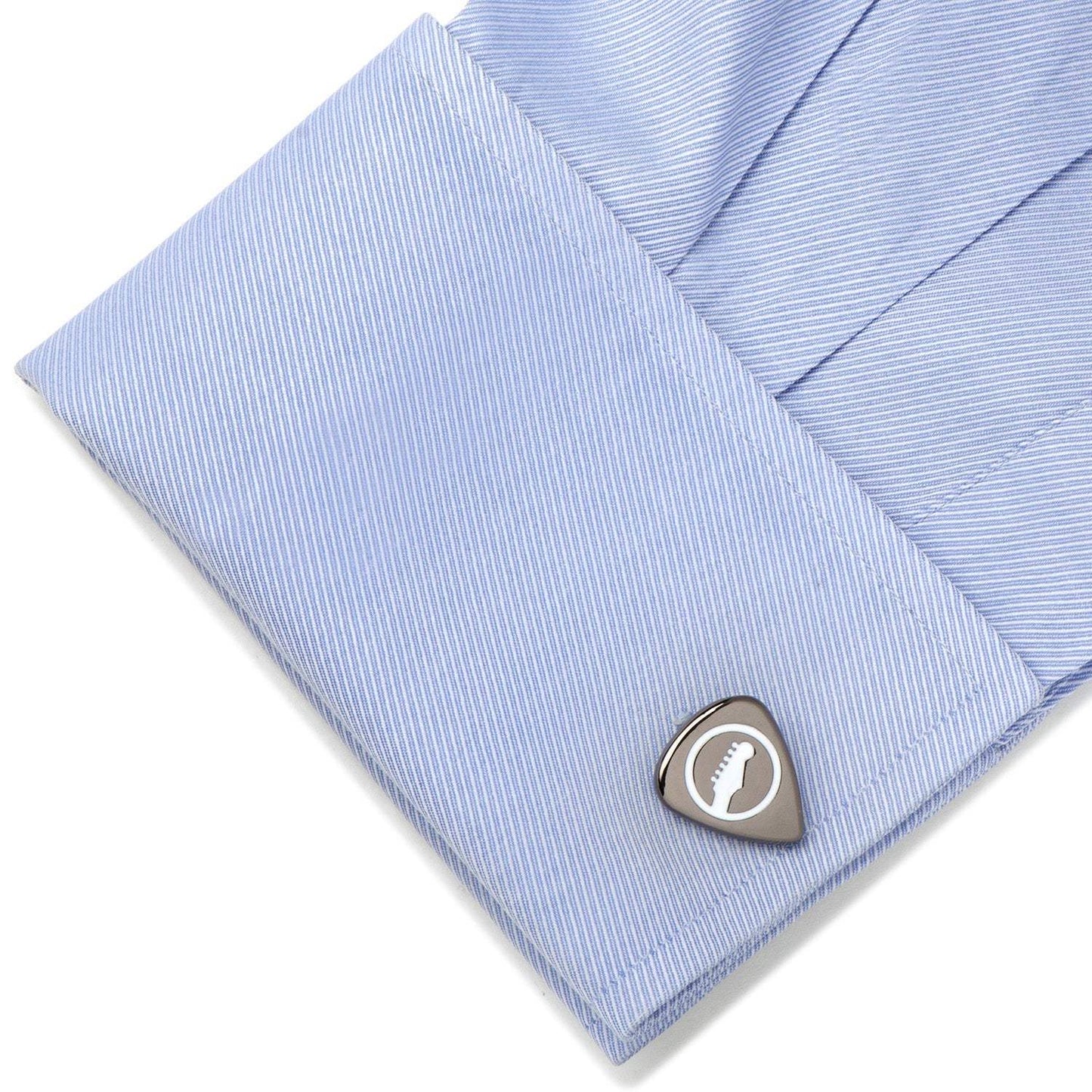 Black Guitar Pick Cufflinks - Cufflinks.com - Flyclothing LLC