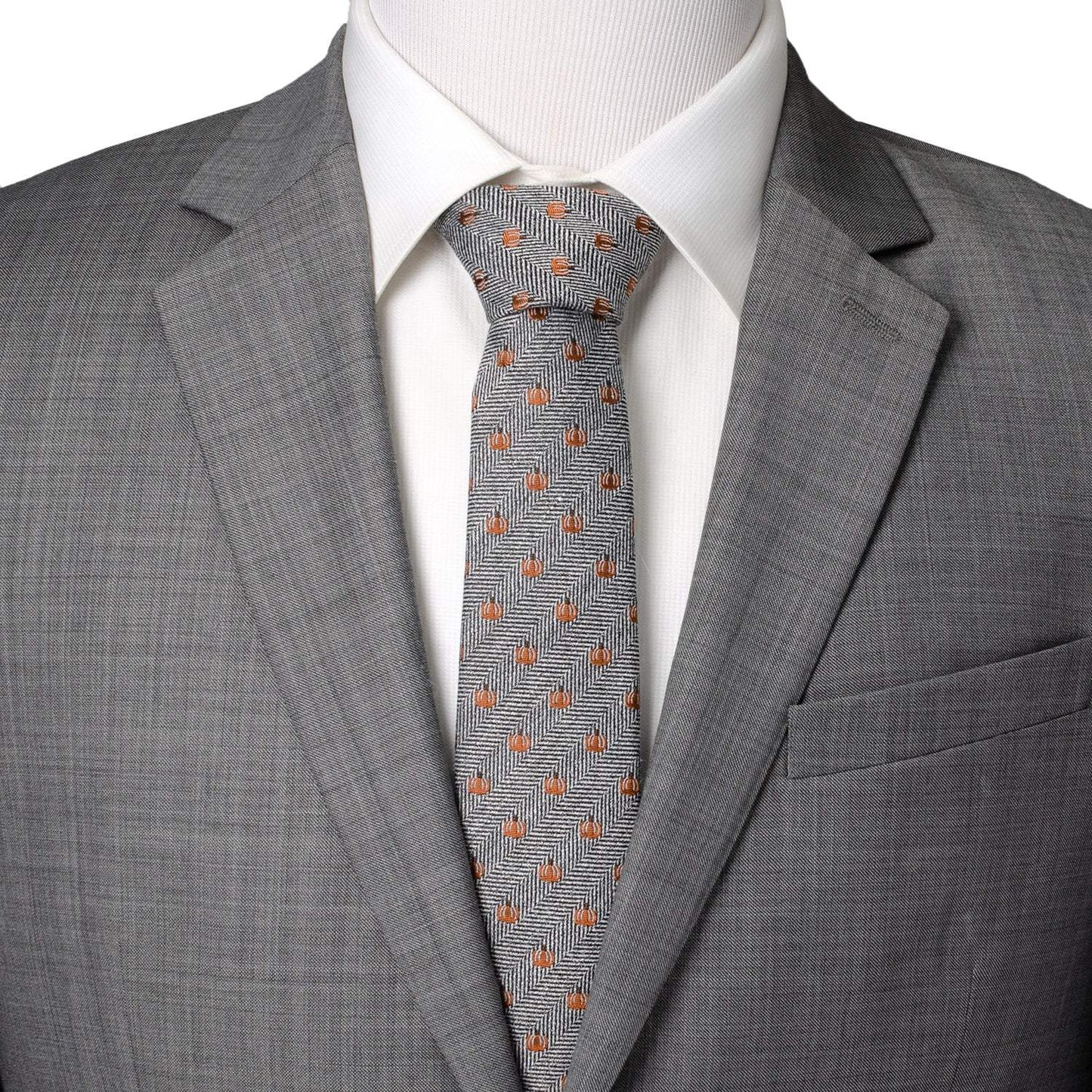 Holiday Pumpkin Herringbone Tie - Cufflinks.com - Flyclothing LLC