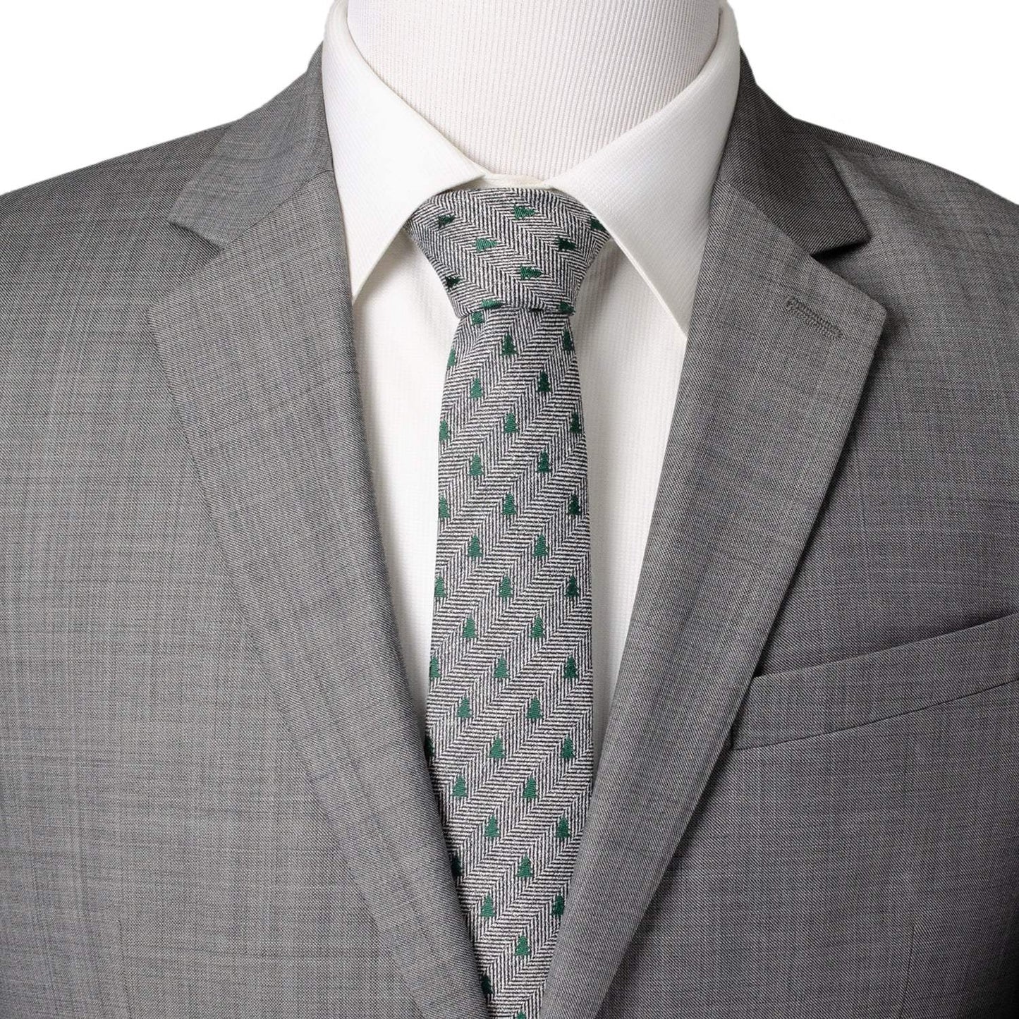 Holiday Tree Herringbone Tie - Cufflinks.com - Flyclothing LLC