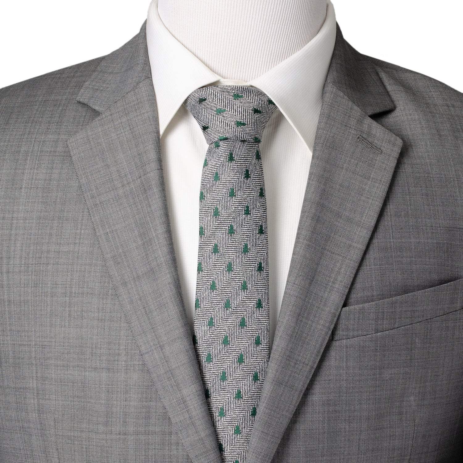 Holiday Tree Herringbone Tie - Cufflinks.com - Flyclothing LLC