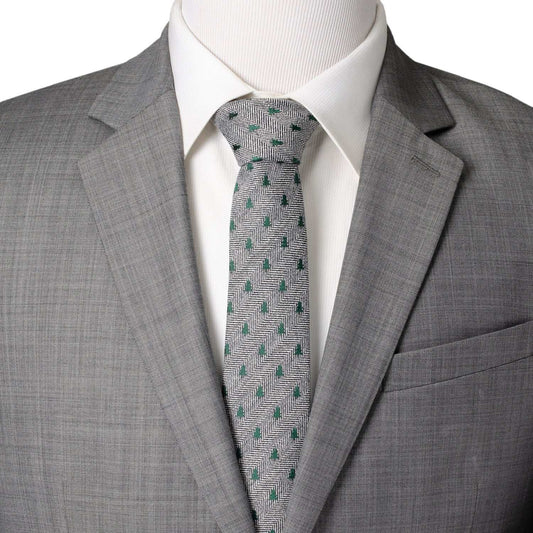 Holiday Tree Herringbone Tie - Cufflinks.com - Flyclothing LLC