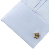 Maple Leaf 3D Cufflinks - Cufflinks.com - Flyclothing LLC