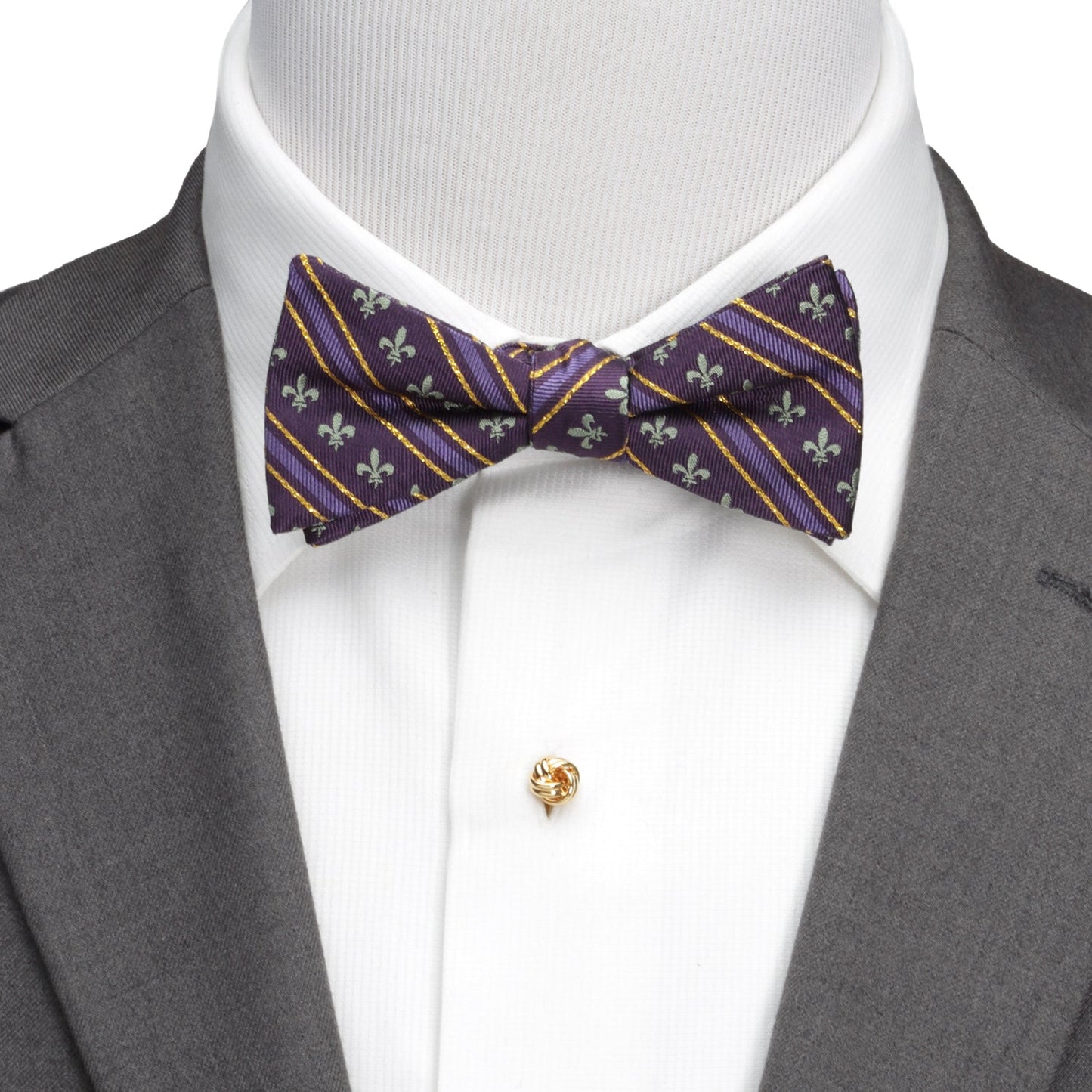 Mardi Gras Stripe Bow Tie - Cufflinks.com - Flyclothing LLC