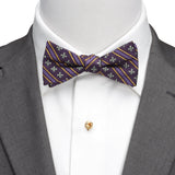 Mardi Gras Stripe Bow Tie - Cufflinks.com - Flyclothing LLC