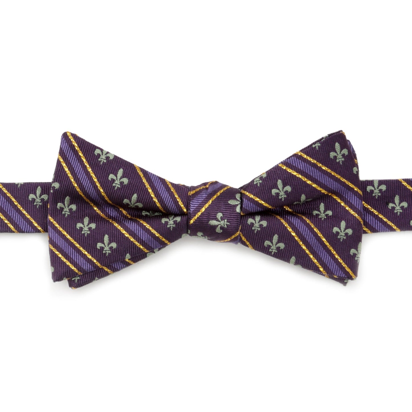 Mardi Gras Stripe Bow Tie - Cufflinks.com - Flyclothing LLC
