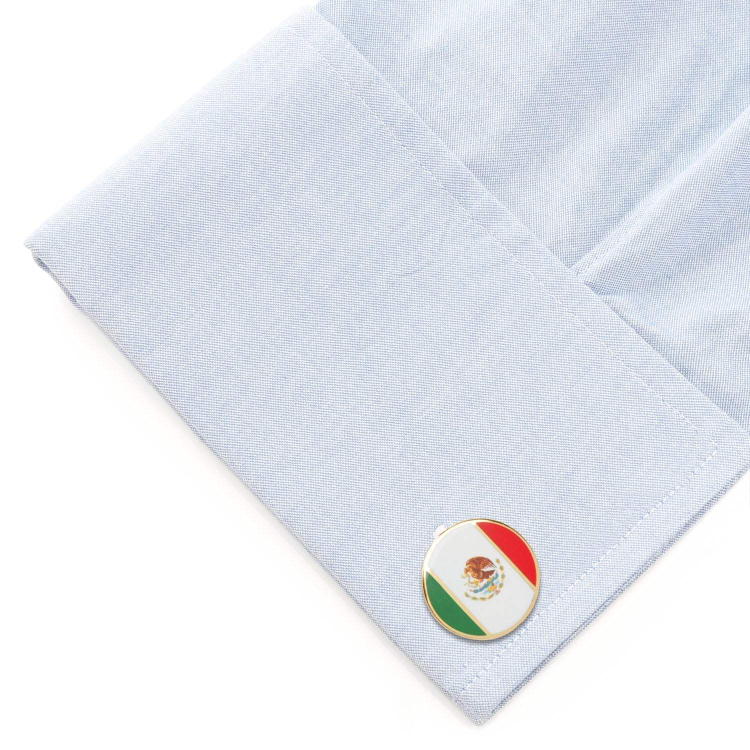 Mexico Flag Cufflinks - Cufflinks.com - Flyclothing LLC