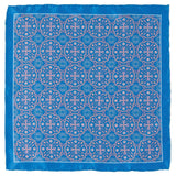 Aboriginal Ornament Patterned Blue Pocket Square - Cufflinks.com - Flyclothing LLC