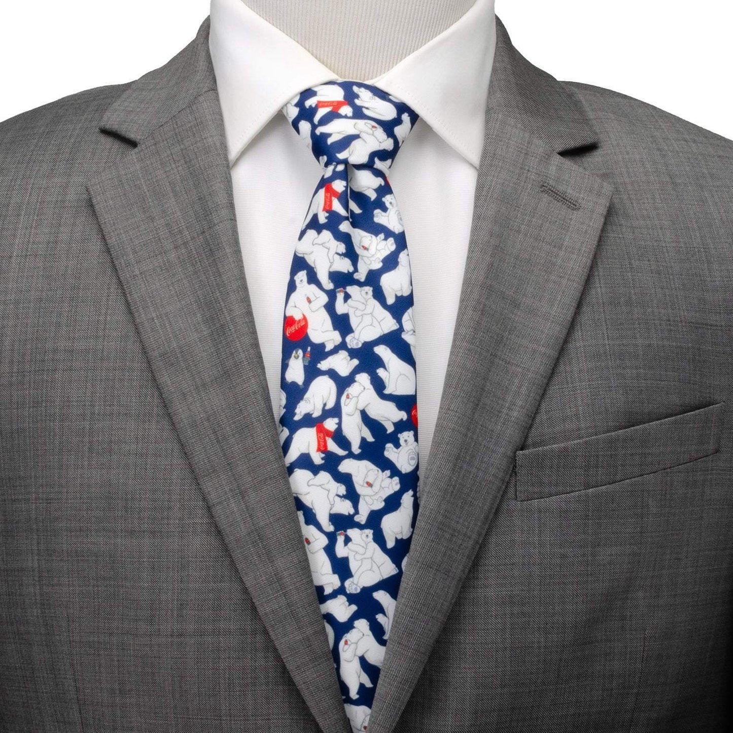 Coca-Cola Polar Bear Navy Blue Men's Tie - Cufflinks.com - Flyclothing LLC