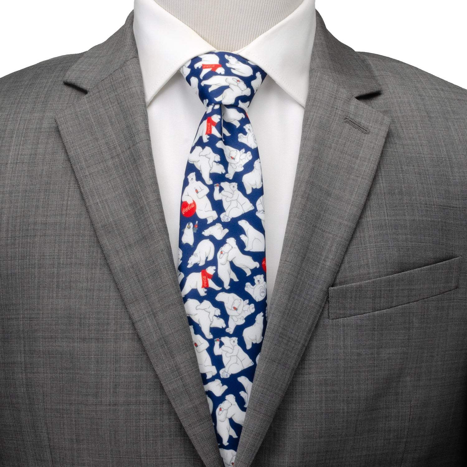 Coca-Cola Polar Bear Navy Blue Men's Tie - Cufflinks.com - Flyclothing LLC