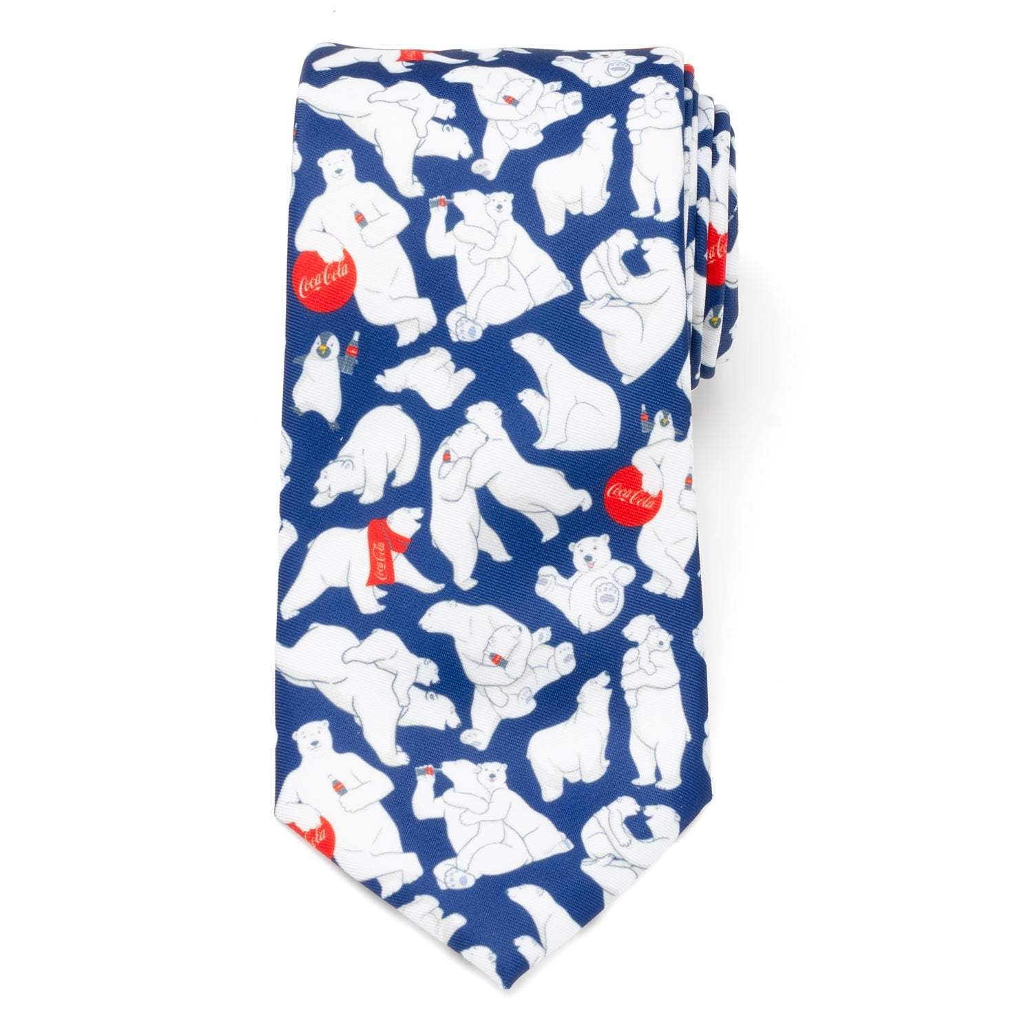 Coca-Cola Polar Bear Navy Blue Men's Tie - Cufflinks.com - Flyclothing LLC