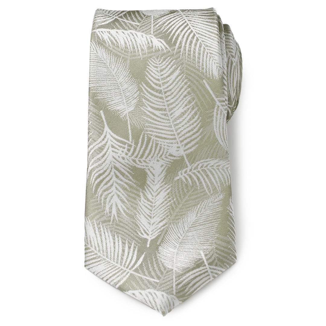 Palm Leaf Light Sage Tie - Cufflinks.com - Flyclothing LLC