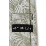 Palm Leaf Light Sage Tie - Cufflinks.com - Flyclothing LLC