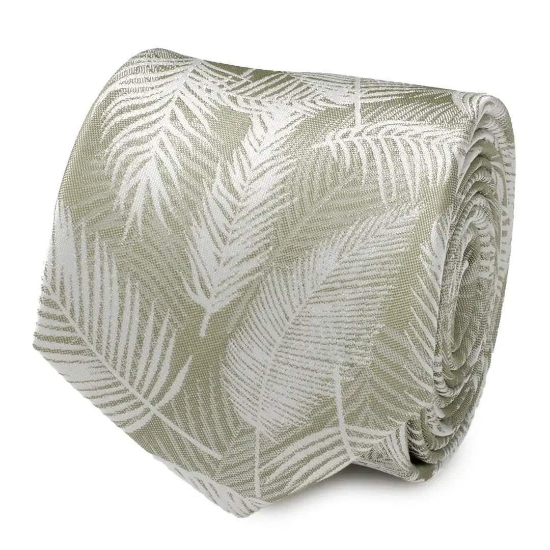 Palm Leaf Light Sage Tie - Cufflinks.com - Flyclothing LLC