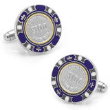 Poker Chip $100 Purple Cufflinks - Cufflinks.com - Flyclothing LLC