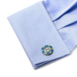 Poker Chip $500 Blue Cufflinks - Cufflinks.com - Flyclothing LLC