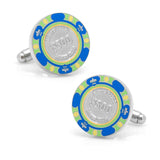 Poker Chip $500 Blue Cufflinks - Cufflinks.com - Flyclothing LLC