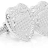 Silver Police Badge Cufflinks - Cufflinks.com - Flyclothing LLC
