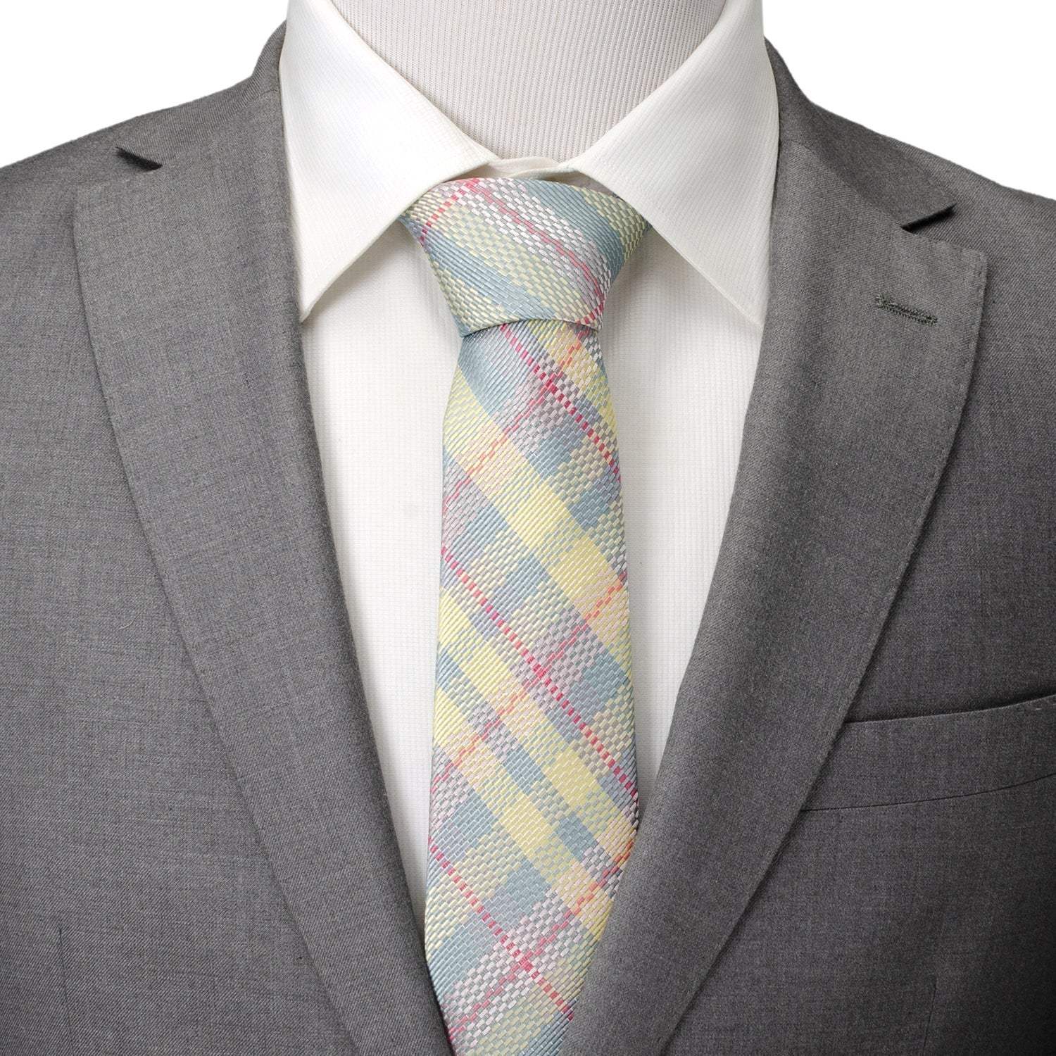 Pastel Plaid Men's Tie - Cufflinks.com - Flyclothing LLC
