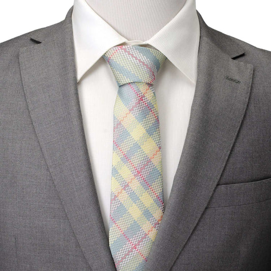 Pastel Plaid Men's Tie - Cufflinks.com - Flyclothing LLC