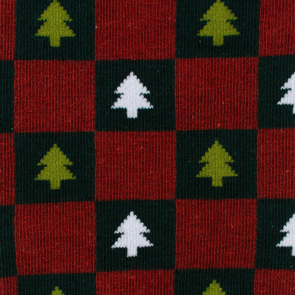 Christmas Tree Red Green Checkered Men's Socks - Cufflinks.com - Flyclothing LLC