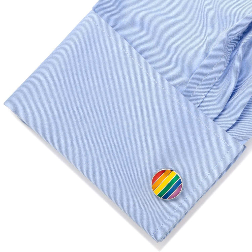 Rainbow Stripe Cufflinks - Cufflinks.com - Flyclothing LLC