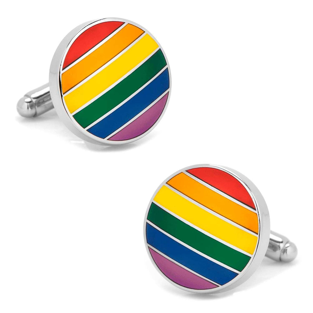 Rainbow Stripe Cufflinks - Cufflinks.com - Flyclothing LLC