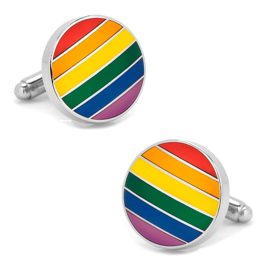Rainbow Stripe Cufflinks - Cufflinks.com - Flyclothing LLC