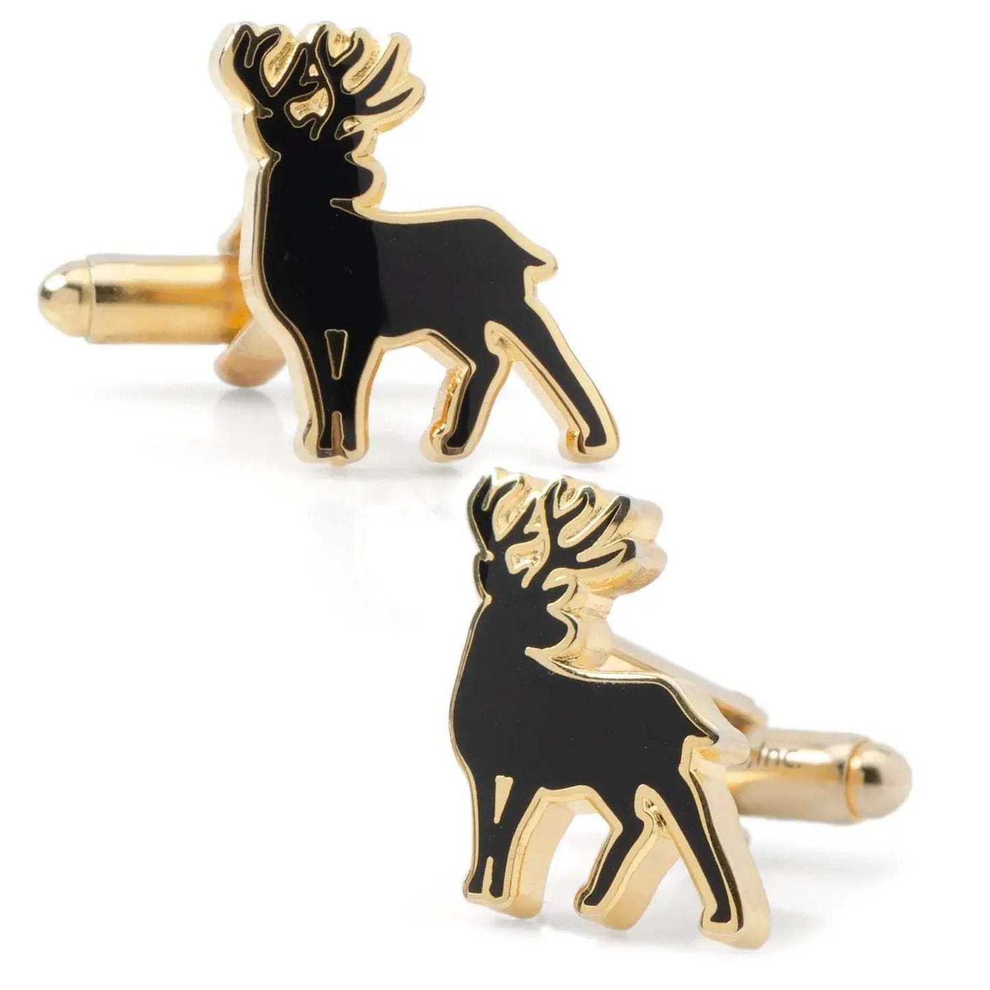 Stag Deer Gold Cufflinks - Cufflinks.com - Flyclothing LLC