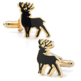 Stag Deer Gold Cufflinks - Cufflinks.com - Flyclothing LLC