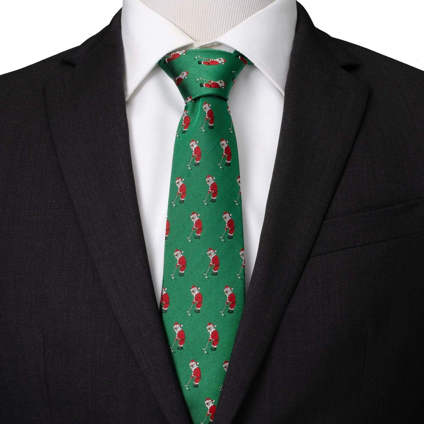 Santa Golf Par-Tee Men's Green Tie - Cufflinks.com - Flyclothing LLC