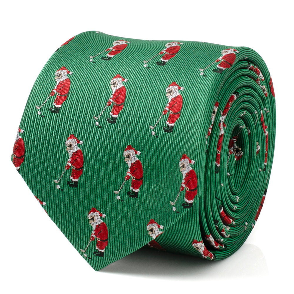 Santa Golf Par-Tee Men's Green Tie - Cufflinks.com - Flyclothing LLC