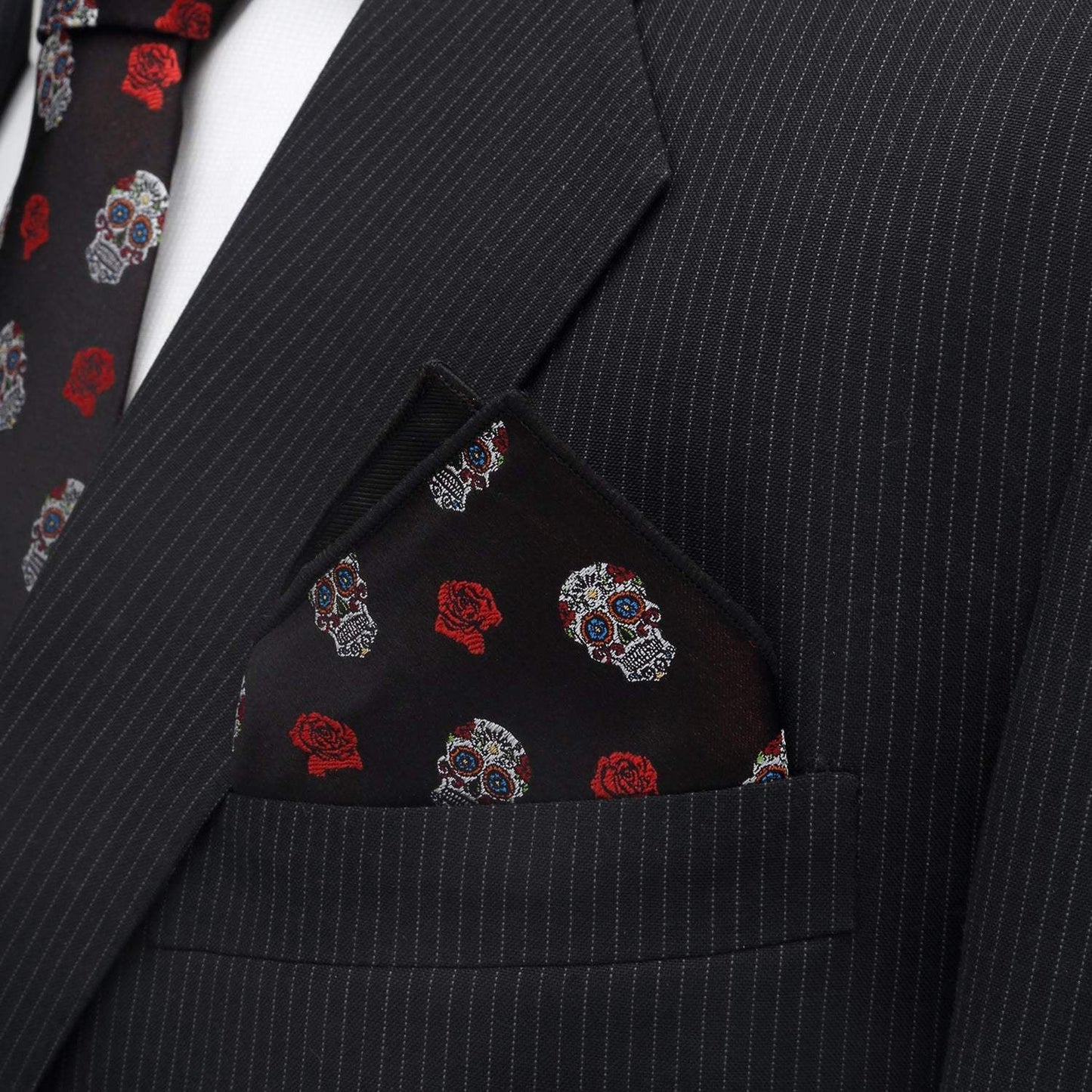 Sugar Skull Pocket Square - Cufflinks.com - Flyclothing LLC