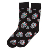 Sugar Skull Black Socks - Cufflinks.com