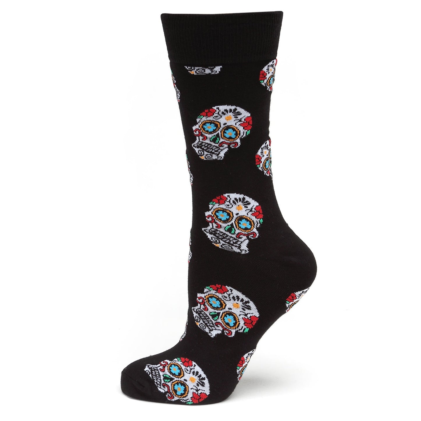 Sugar Skull Black Socks - Cufflinks.com