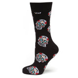 Sugar Skull Black Socks - Cufflinks.com