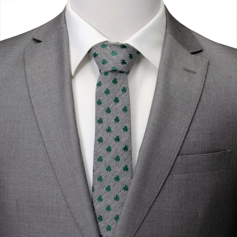 Herringbone Shamrock Men's Tie - Cufflinks.com - Flyclothing LLC